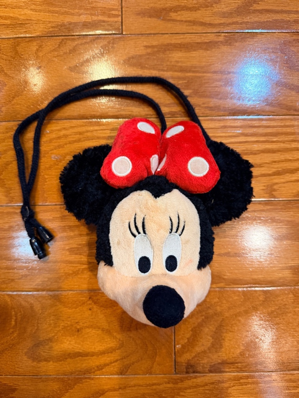 Disney Minnie Mouse Plush Crossbody Bag - Red, Black, Cream
